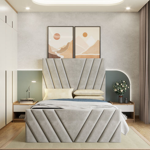 Victoria V Lined Designer Bed Frame